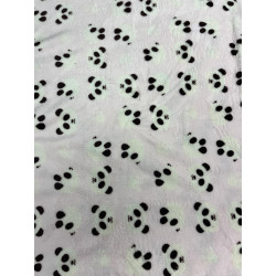 Fleece print, rose met panda